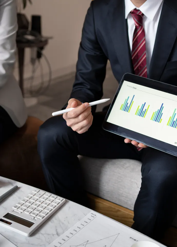 Reviewing reports on a tablet